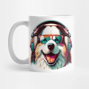 Slovensky Cuvac Smiling DJ with Headphones and Sunglasses Mug